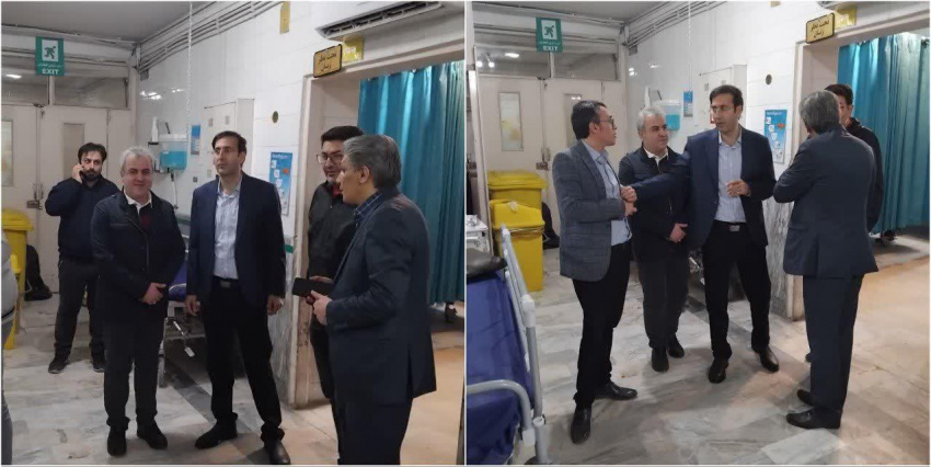 بازدید معاون درمان دانشگاه از بخش اورژانس بیمارستان فاطمی اردبیل و بررسی وضعیت خدمت رسانی به مصدومین حوادث چهارشنبه سوری ۱۴۰۳