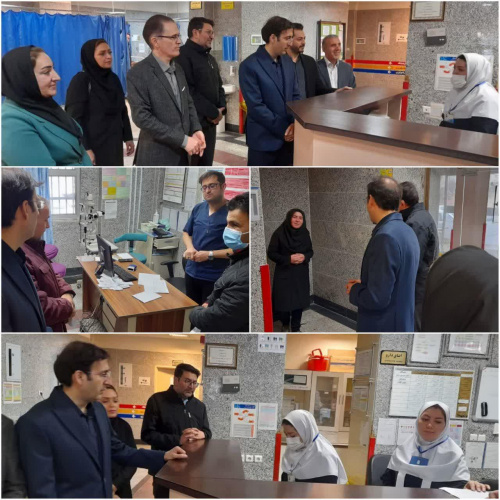 حضور معاون درمان دانشگاه در بیمارستان امام رضا (ع) اردبیل در اولین لحظات سال ۱۴۰۴