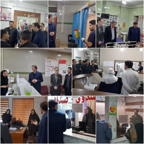 حضور معاون درمان دانشگاه در بیمارستان فاطمی اردبیل در اولین لحظات سال ۱۴۰۴