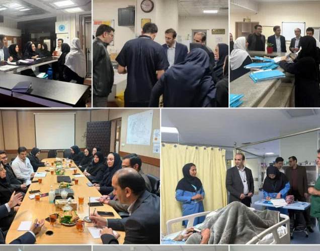 بازدید شبانه معاون درمان دانشگاه از بخش‌های مختلف بیمارستان امام خمینی (ره) اردبیل